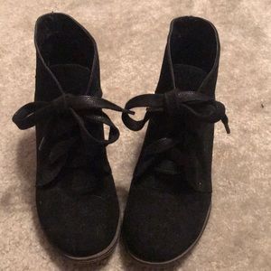 Sugar Lace Up Black Booties